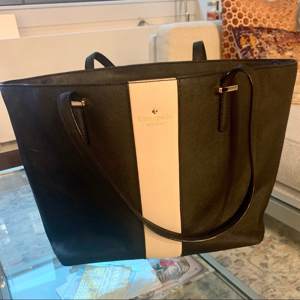 Kate Spade Tote - black and cream